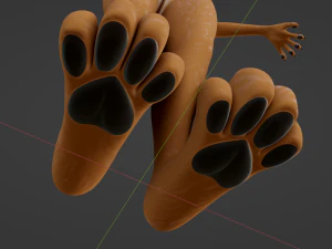 Yelena Anthro Dingo 3D Model
