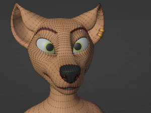 Yelena Anthro Dingo 3D Model