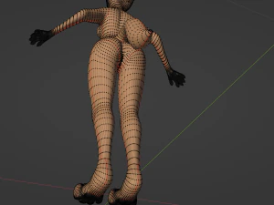 Yelena Anthro Dingo 3D Model
