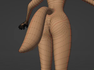 Yelena Anthro Dingo 3D Model