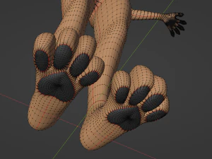 Yelena Anthro Dingo 3D Model