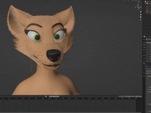 Yelena Anthro Dingo 3D Model