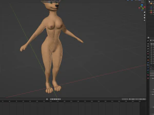 Yelena Anthro Dingo 3D Model