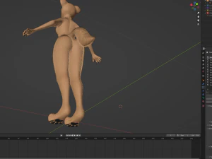 Yelena Anthro Dingo 3D Model