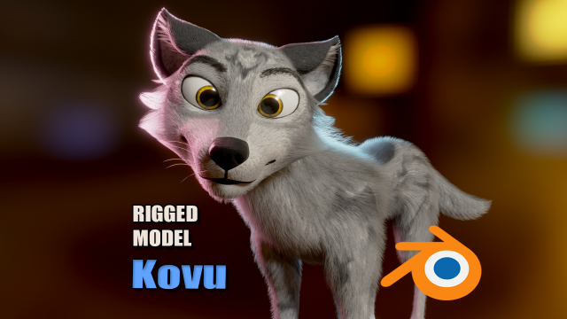 Kovu Wolf 3D Model .c4d .max .obj .3ds .fbx .stl .blend 