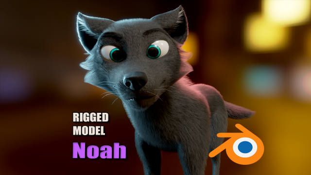 Noah Wolf Model 3D .c4d .max .obj .3ds .fbx .stl .blend 