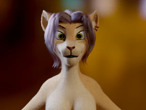 Mayala Anthro Lioness 3D Model