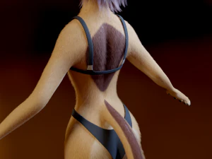 Mayala Anthro Lioness 3D Model