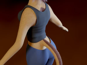 Mayala Anthro Lioness 3D Model