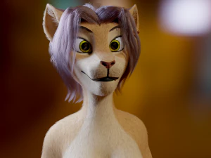 Mayala Anthro Lioness 3D Model