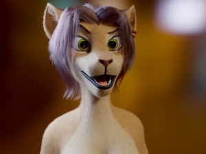 Mayala Anthro Lioness 3D Model