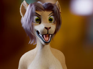 Mayala Anthro Lioness 3D Model