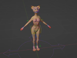 Mayala Anthro Lioness 3D Model