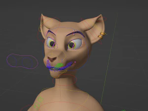 Mayala Anthro Lioness 3D Model