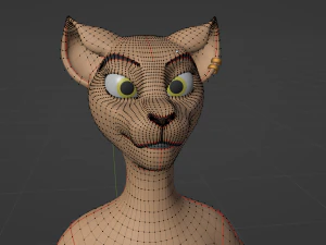 Mayala Anthro Lioness 3D Model