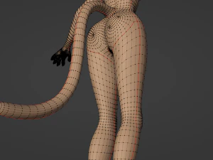 Mayala Anthro Lioness 3D Model