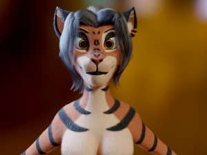 Tess Anthro Tiger 3D Model
