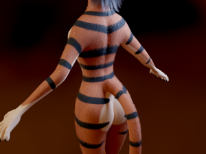 Tess Anthro Tiger 3D Model