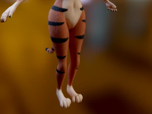 Tess Anthro Tiger 3D Model