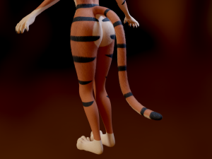 Tess Anthro Tiger 3D Model