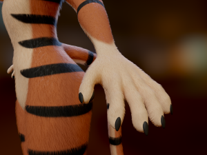 Tess Anthro Tiger 3D Model