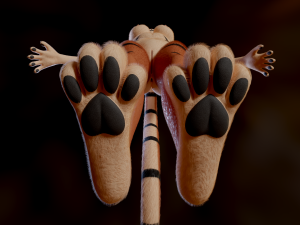 Tess Anthro Tiger 3D Model