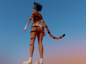 Tess Anthro Tiger 3D Model