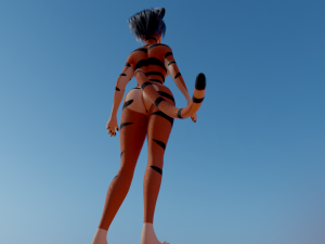 Tess Anthro Tiger 3D Model