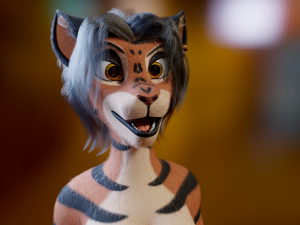Tess Anthro Tiger 3D Model