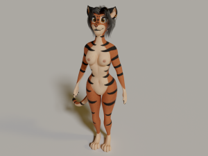 Tess Anthro Tiger 3D Model