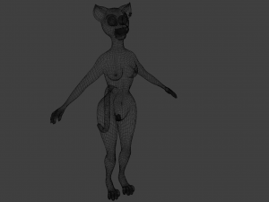 Tess Anthro Tiger 3D Model
