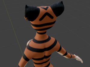 Tess Anthro Tiger 3D Model