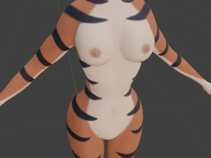 Tess Anthro Tiger 3D Model