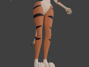 Tess Anthro Tiger 3D Model