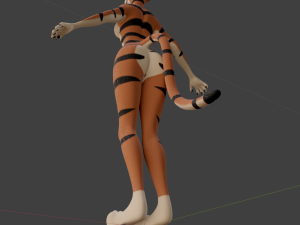 Tess Anthro Tiger 3D Model