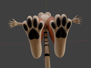 Tess Anthro Tiger 3D Model