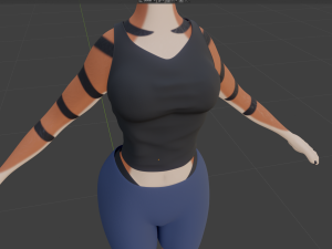 Tess Anthro Tiger 3D Model