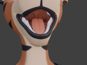 Tess Anthro Tiger 3D Model