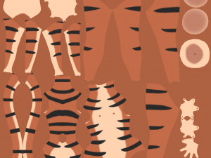 Tess Anthro Tiger 3D Model