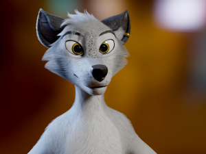 Koda Anthro Wolf 3D Модель