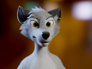 Koda Anthro Wolf 3D Модель