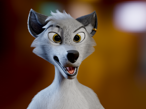 Koda Anthro Wolf 3D Модель