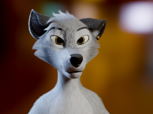 Koda Anthro Wolf 3D Модель