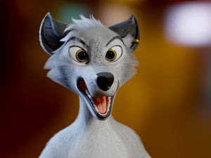 Koda Anthro Wolf 3D Модель