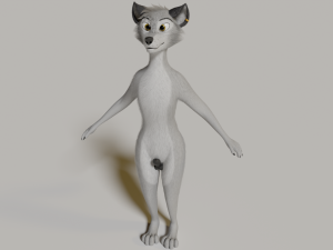 Koda Anthro Wolf 3D Модель