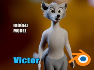 Victor Anthro Wolf 3D Model