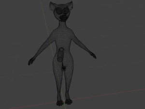 Victor Anthro Wolf 3D Model