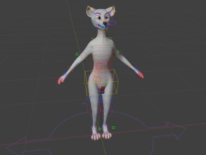 Victor Anthro Wolf 3D Model