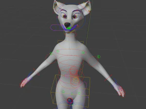 Victor Anthro Wolf 3D Model