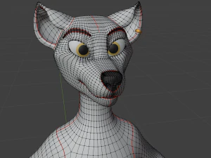 Victor Anthro Wolf 3D Model
